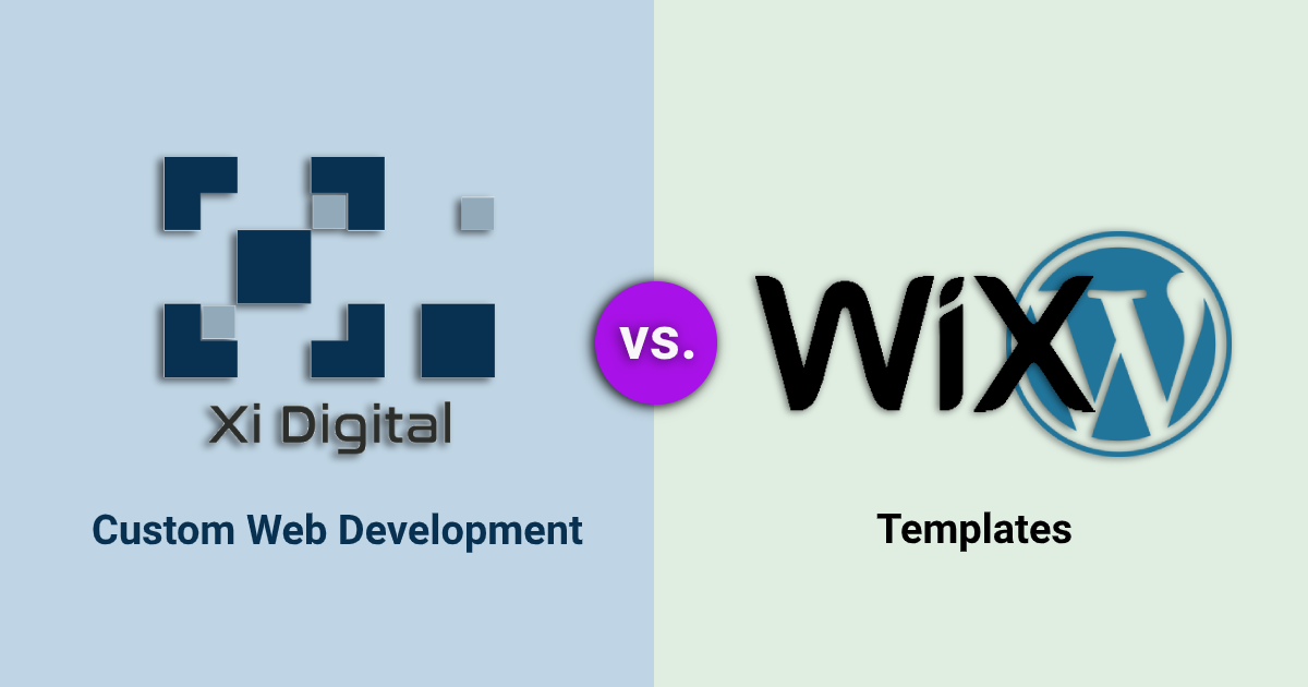 Custom Website design and development vs wix