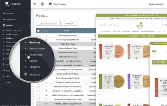 custom web design content management system Juicebox